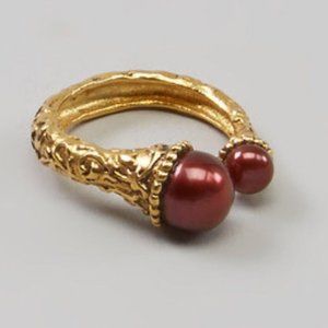 BOGO! Chocolate Mama and Baby Pearl 18kt Gold Pla